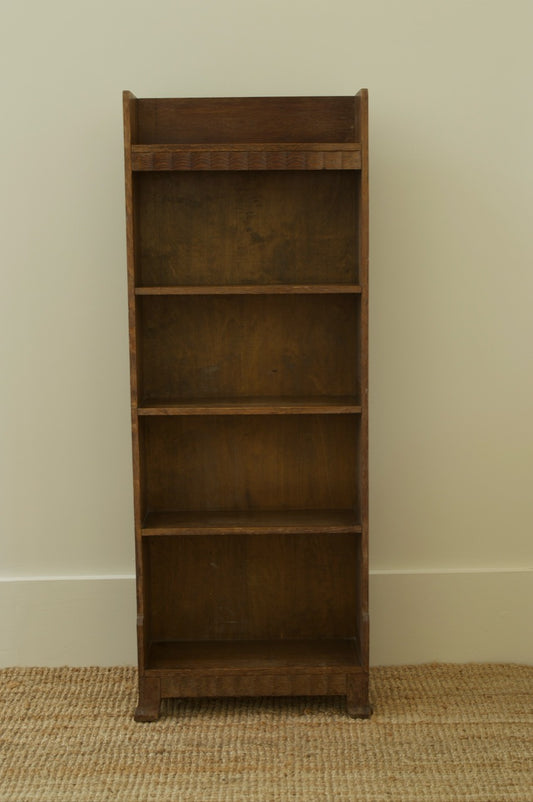 Limed Oak Reeded Waterfall Bookcase