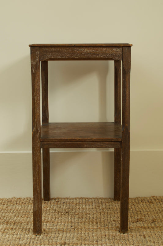 Arts and Crafts Limed Oak Side Table